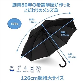 Amazon.co.jp: 小川(Ogawa) 折りたたみ傘 メンズ 大きい 122cm